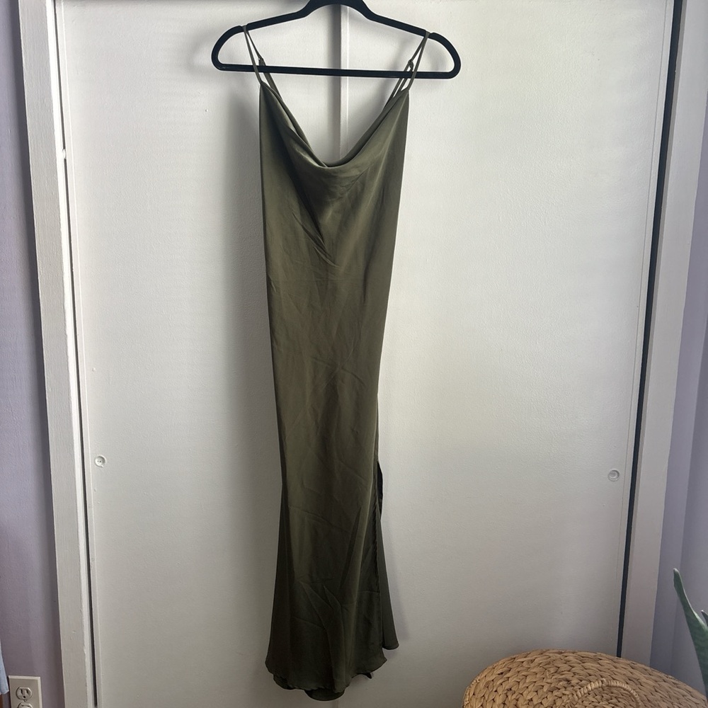 Astr Olive Green Maxi Dress